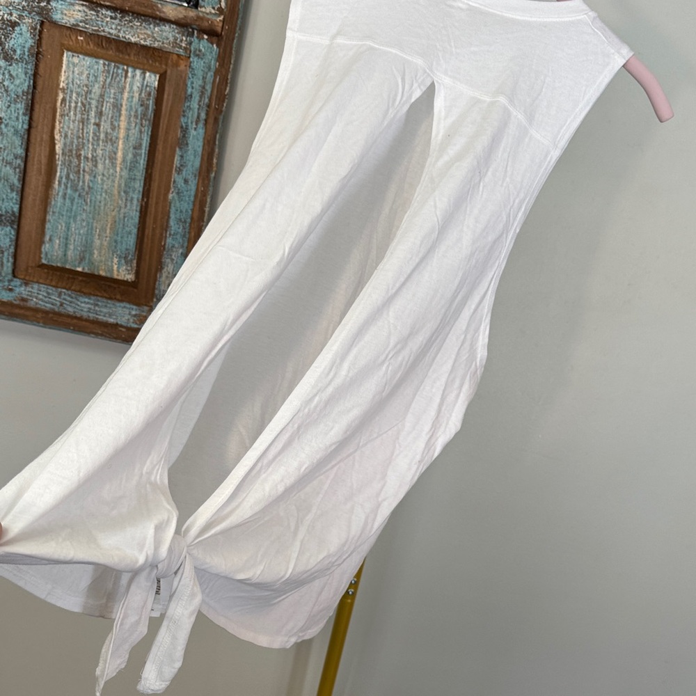 Fabletics White open & Knot-Back Sleeveless Tank … - image 5